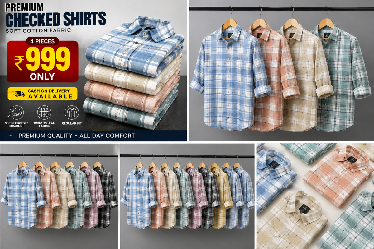 Men's  Cheked Shirt – 4 Pieces ₹999 (Copy)