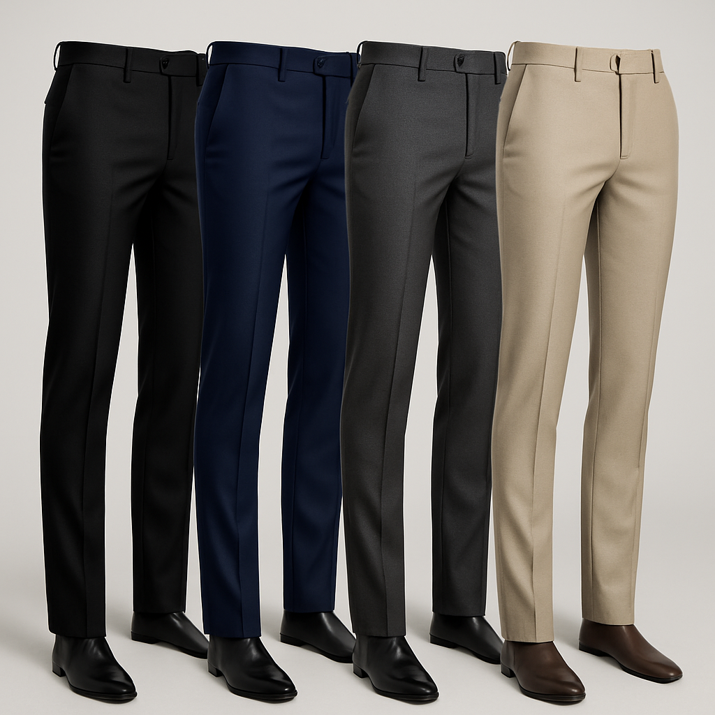 "Get 4 High-Quality Lycra Formal Pants for Just ₹999 – Perfect for Every Occasion!"