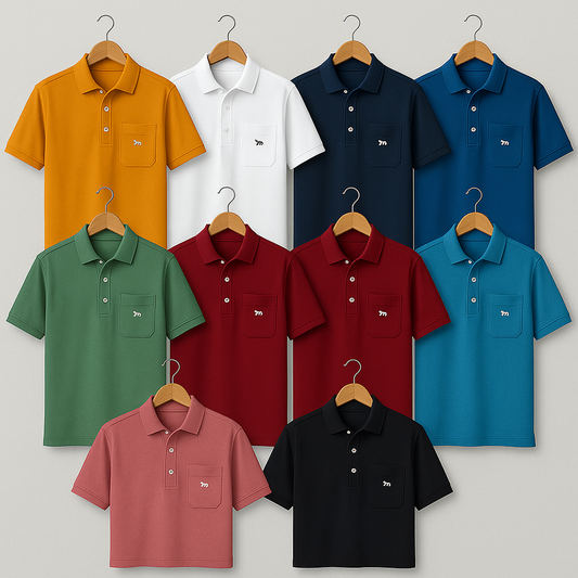 "Exclusive Offer: 5 Lycra Collar T-shirts with Pocket for ₹999 – COD Available!"