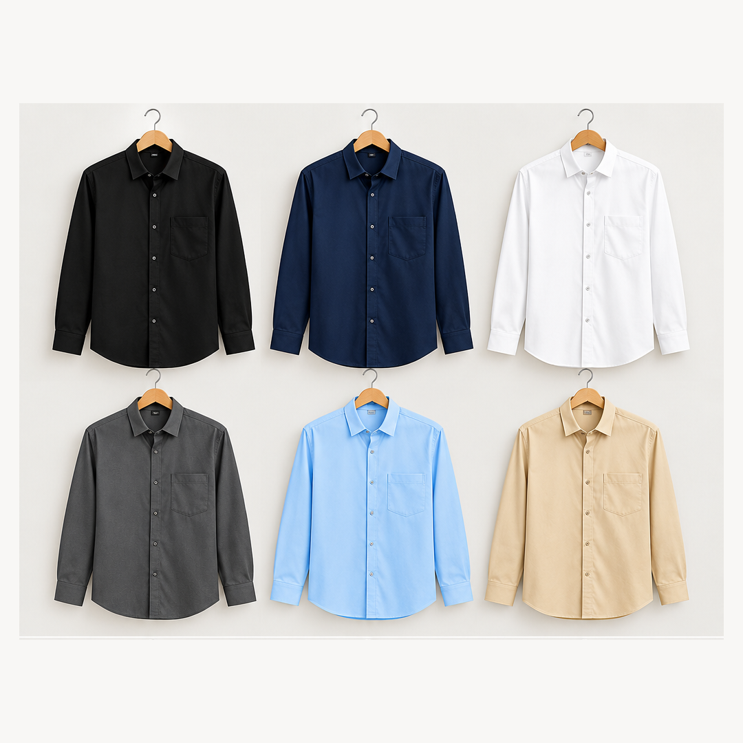 Men's  Cotton Shirt – 4 Pieces ₹999  COMBO 4SET